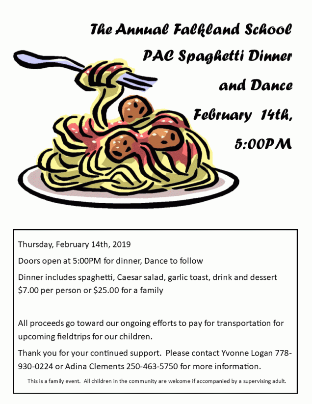 Spaghetti dinner and dance 2019